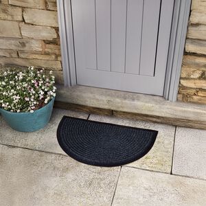 Scraper Texture Half Moon Door Mat 45cm x 75cm