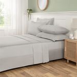 SUPER KING FLAT SHEET 400 Threadcount Bamboo/Cotton Silver
