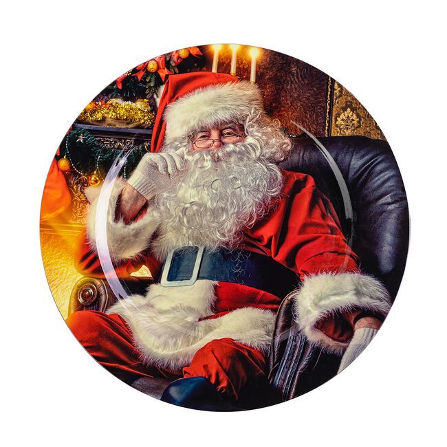 Traditional Santa Christmas Charger Plate