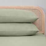 HOUSEWIFE PILLOWCASE PAIR Brushed Cotton Twill Forest