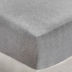 BRUSHED COTTON SIMON NATURAL Single Fitted Sheet