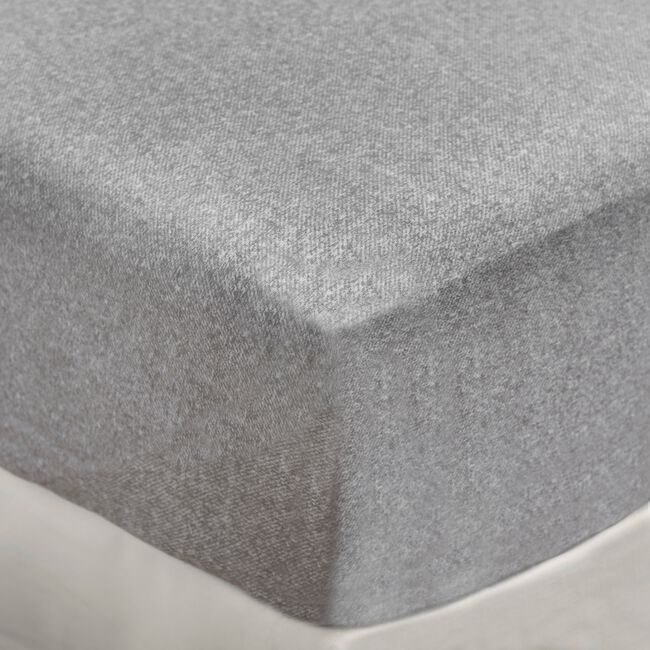 BRUSHED COTTON SIMON NATURAL Single Fitted Sheet