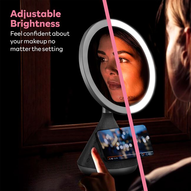 Carmen 3 in 1 LED MIrror WIth Bluetooth Speaker