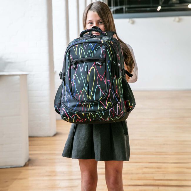 Streetsac Neon Hearts School Bag