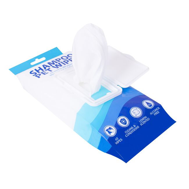 Pet Shampoo Wipes - 40 Pack