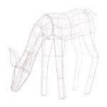 45cm Reindeer Silhouette with Twinkling Lights