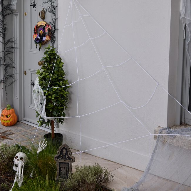 Giant Outdoor Spiderweb With Light Up Spider