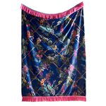 LAURENCE LLEWELYN-BOWEN Cotswold Fantasia Navy 130X180cm Throw 