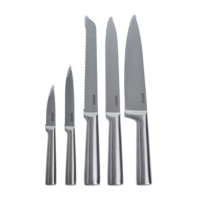 Noferro Bamboo 5 Piece Knife Block with Sharpener