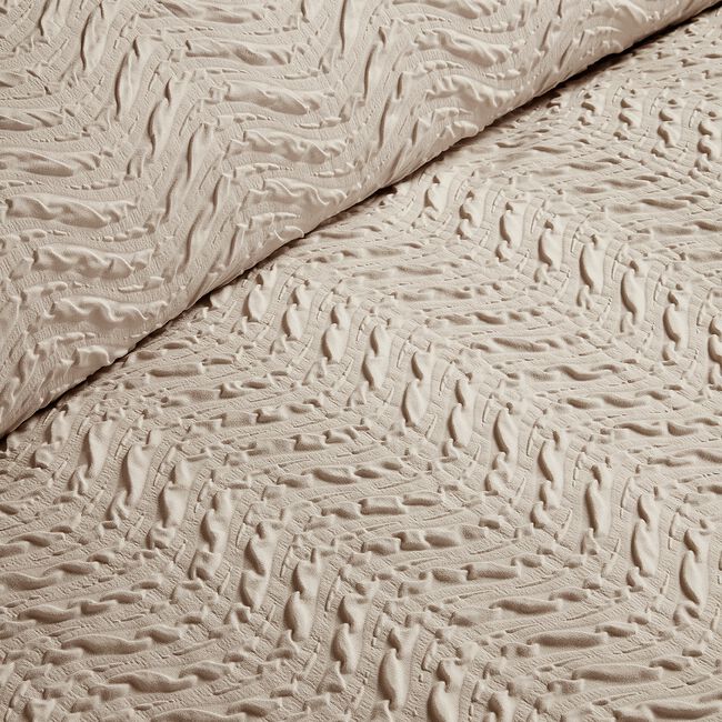 SINGLE DUVET COVER Serene Embossed Curve Natural