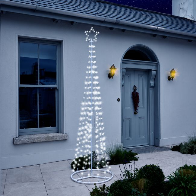2.5M Outdoor Light-Up Christmas Tree Silhouette