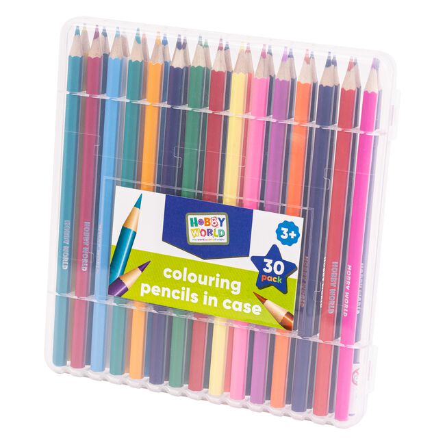 30 Pack Colouring Pencils In Case 