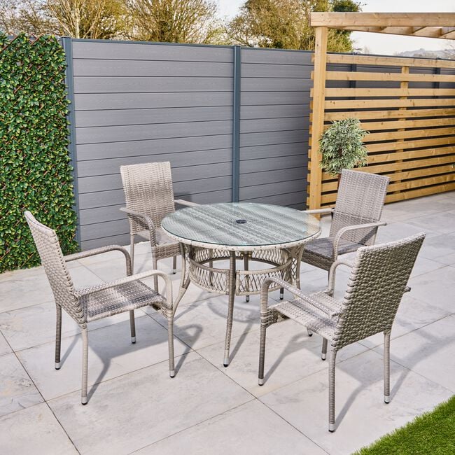 Siena 5 Piece Rattan Dining Set