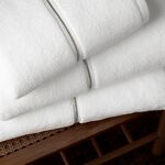 BIANCA ZERO TWIST SATIN STITCH HAND WHITE Bath Sheet 