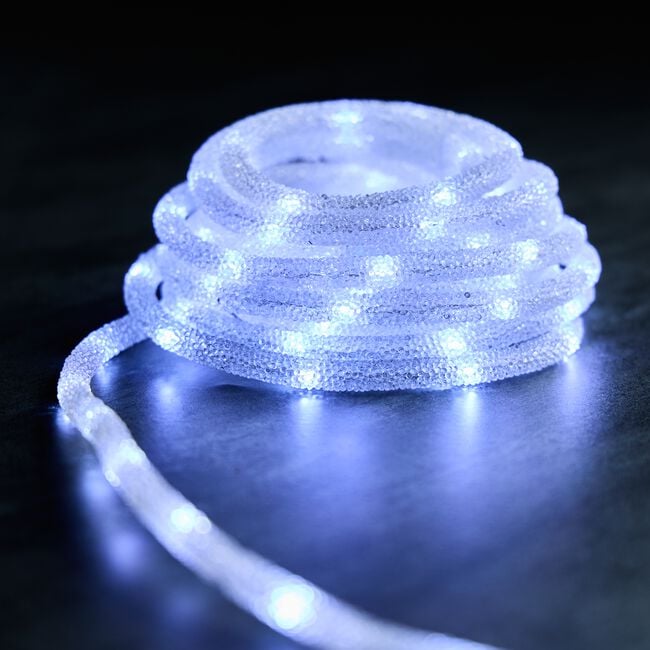 Glistening Bright White Rope Light with 100 LEDs