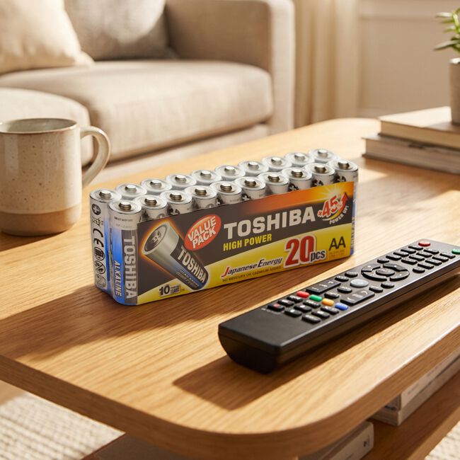 Toshiba High Power Value AA Batteries 20 Pack