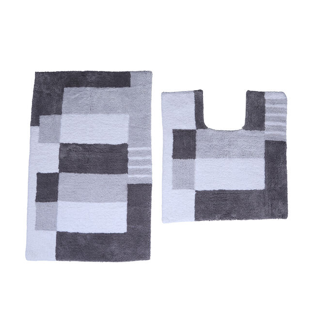Boxes Grey Pedestal Mat 50cm x 50cm