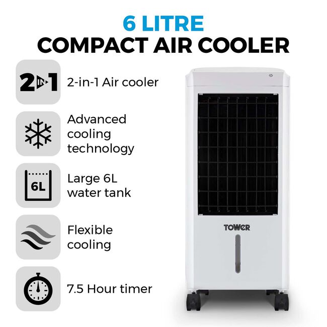 Tower 6L Compact Air Cooler