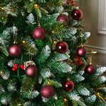 20 PACK BURGUNDY Bauble Set