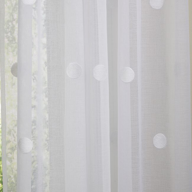 ZARA WHITE  140x137cm Voile 