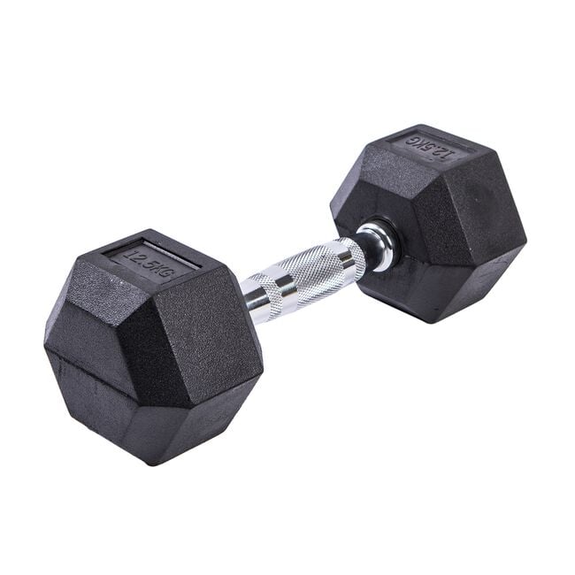 Body Go Rubber Hex Dumbbell 12.5kg