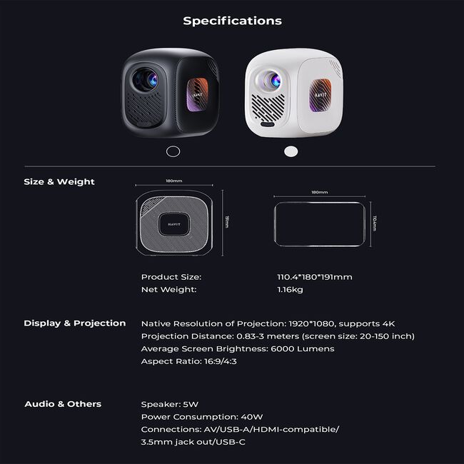 Havit 4K Pro Smart Projector