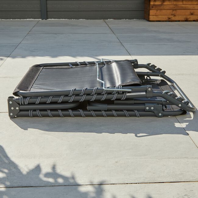 Black Folding Sun Lounger