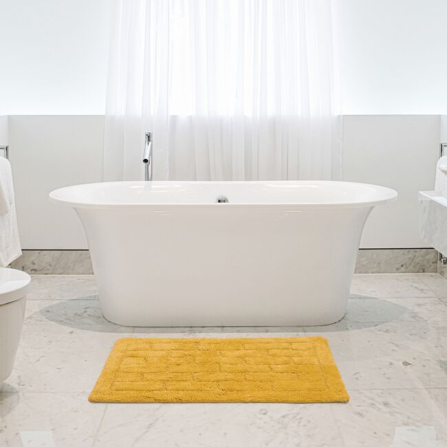 COTTON BRICK OCHRE 50x80 Bath Mat
