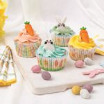 Edible Easter Bunnies & Carrots Sugar Topper