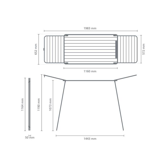 Brabantia White Drying Rack - 22m