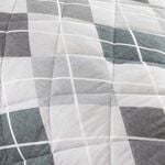 Argyle Bedspread 200 x 220cm - Grey