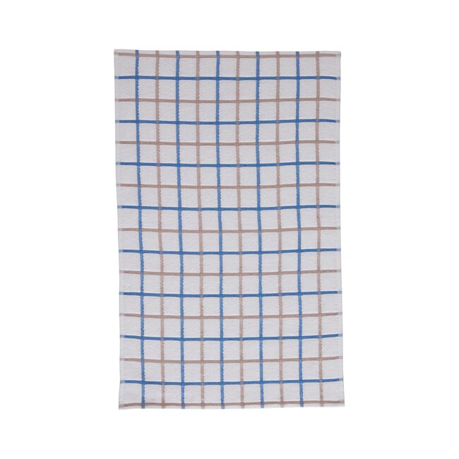 Multi Check Tea Towel - Blue