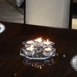 Cashel Living Crystal Waterfall 5 Tealight Holder