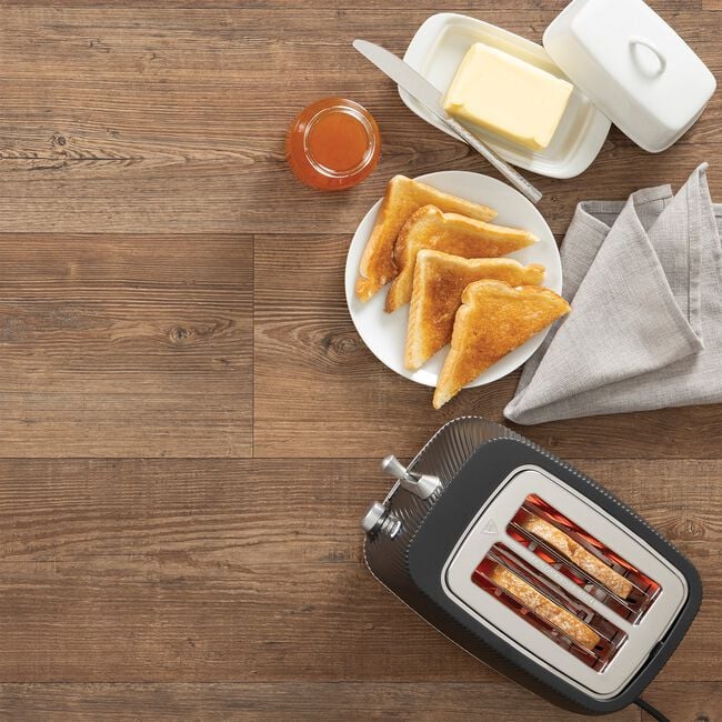 Daewoo Cascade 2 Slice Black Toaster