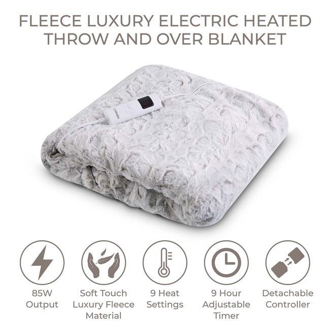 Carmen Faux Fur Fleece Electric Blanket