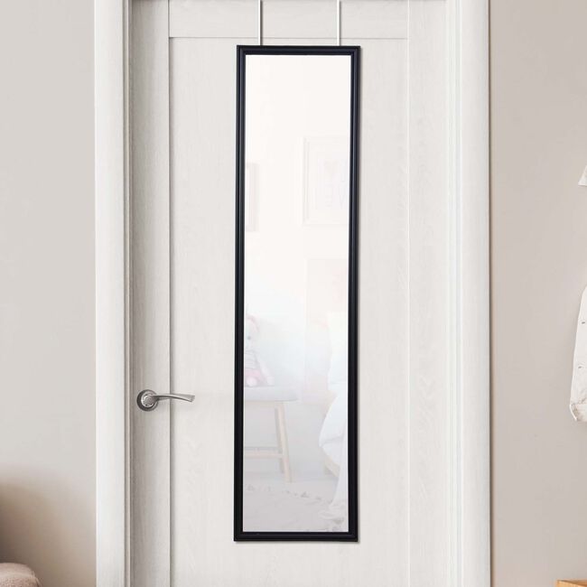 OVER THE DOOR Mirror Black 30 x 120cm