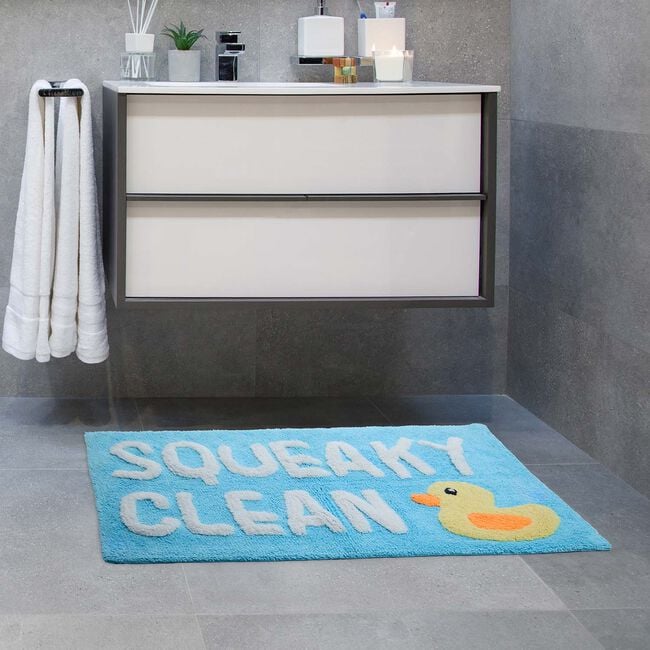 Squeaky Duck Tufted Bath Mat 50cm x 80cm
