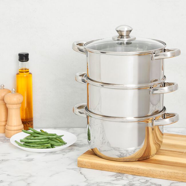 Haden 3 Tier Stainless Steel Steamer 20cm