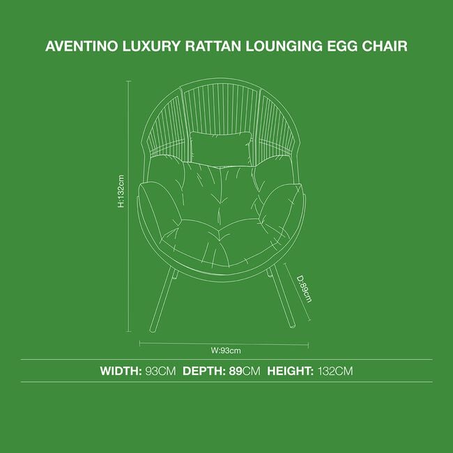 Aventino Luxury Rattan Lounging Egg Chair