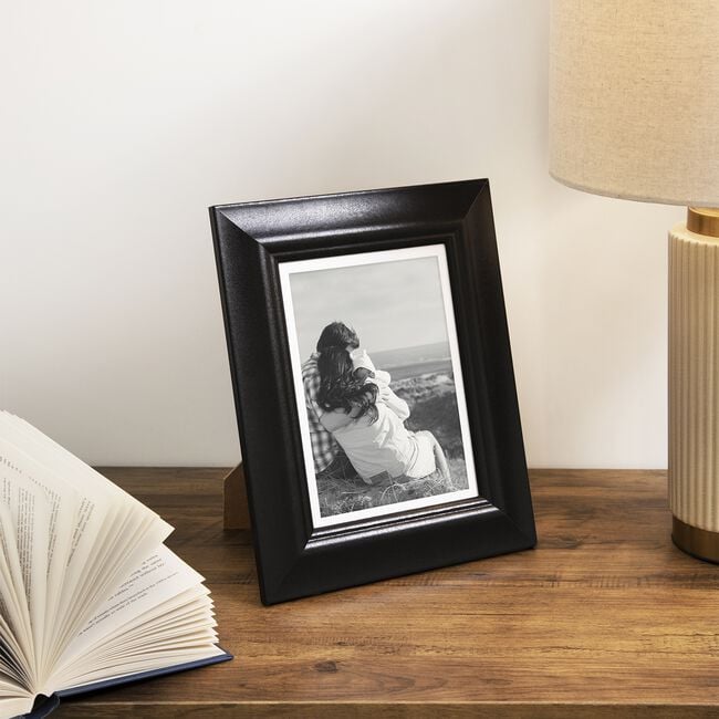 5x7 COLLAGE 4 WINDOWS SIMPLY Black Photo Frame