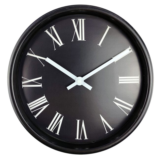 Midnight Roman Numerals Clock 10'' 
