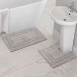 COTTON BORDER SILVER 50x80 Bath Mat