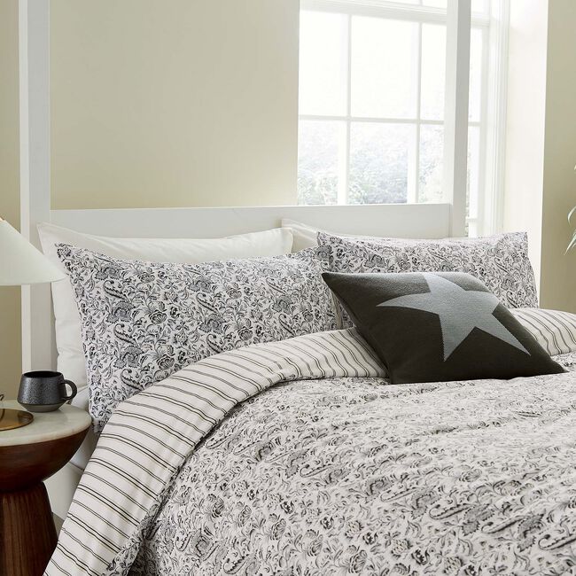 SINGLE DUVET COVER Byron Grey / Linen