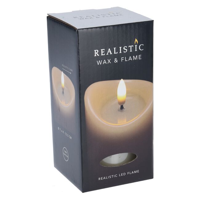 LED Pillar Candle Ivory - 7x12,5cm