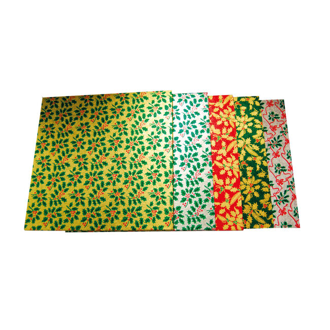 Holly Print Square Cake Board