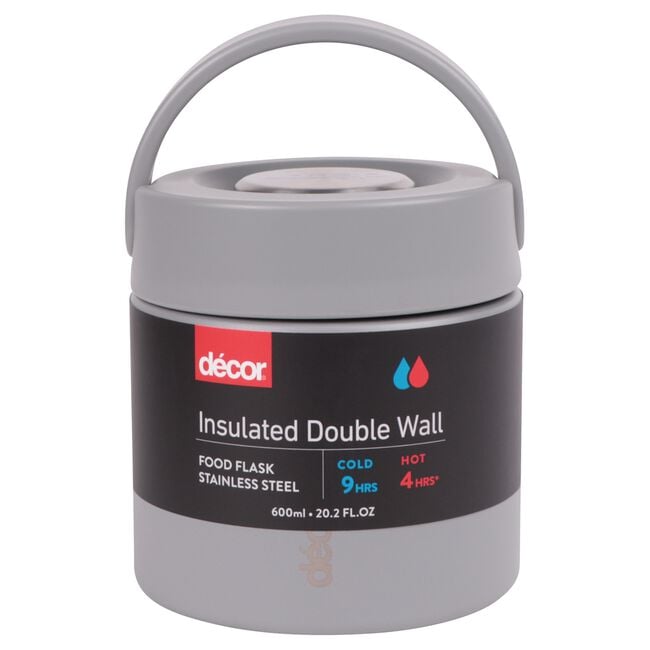 DECOR GREY 585ml Vacuum Food Flask