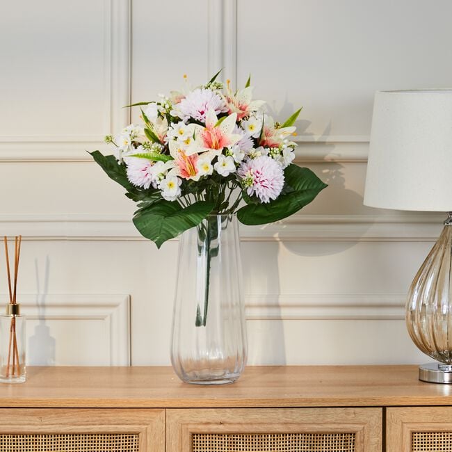 Blush & Bloom Chrysanthemum & Lily Floral Bouquet