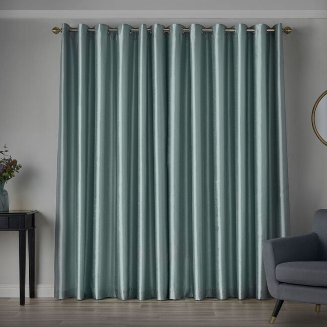 ELEGANZA FAUX SILK DUCK EGG 90x90 Curtain