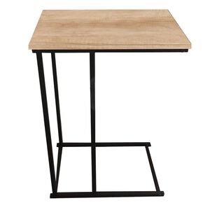 Side Table With Black Metal Frame