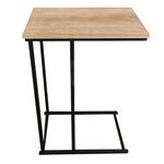 Side Table With Black Metal Frame